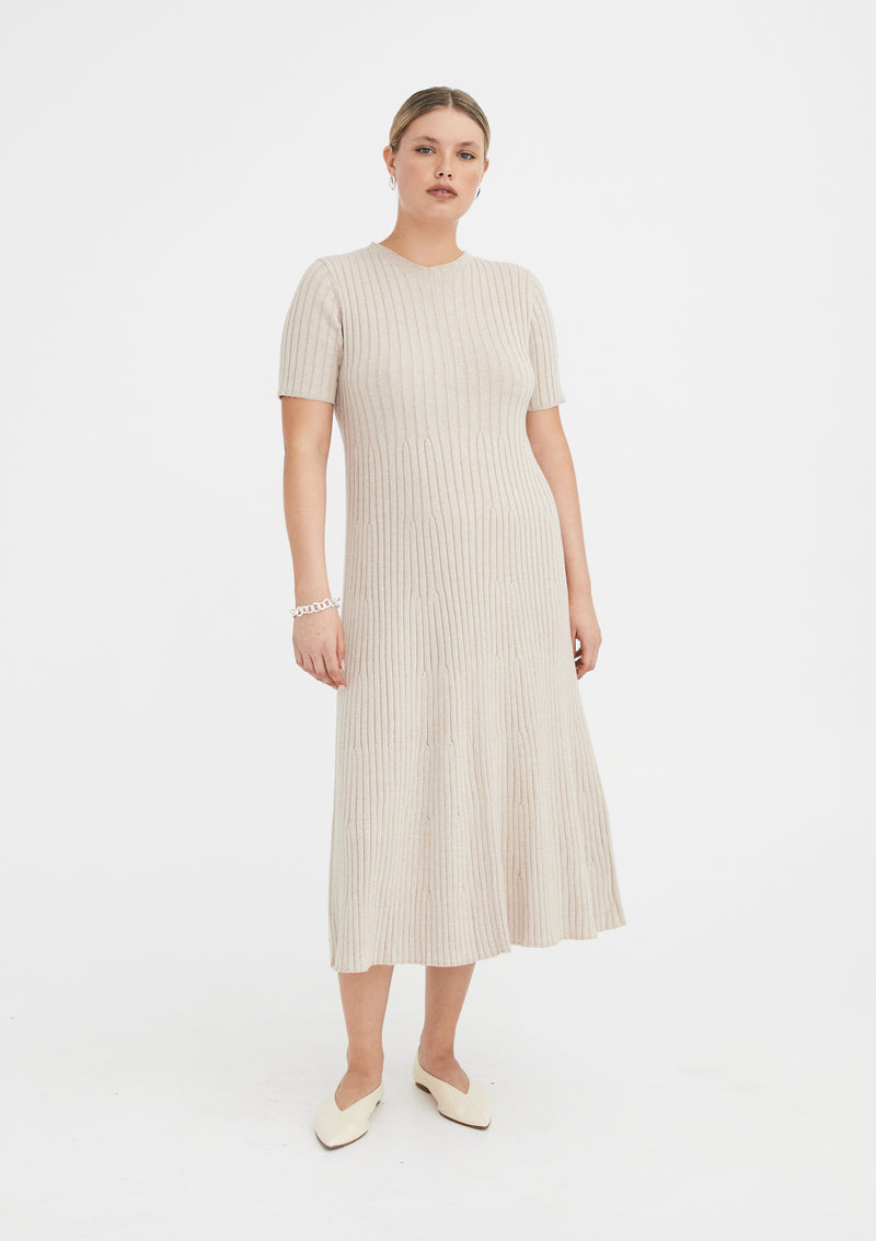 lulu knit dress Lululemon On Repeat Dress - Heathered Light Ivory